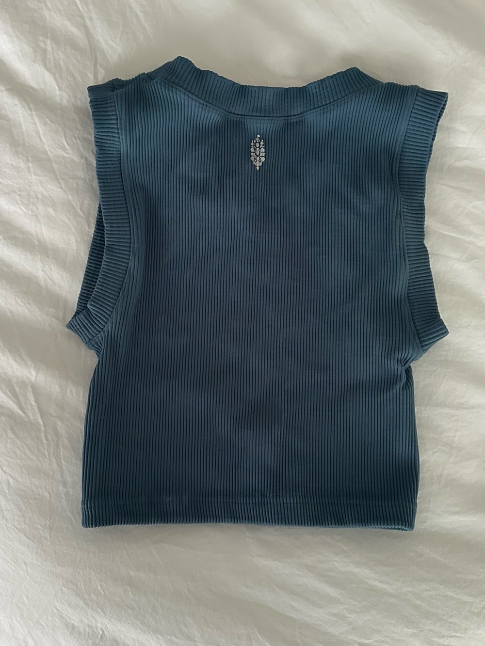 Free People Ribbed Crop Tank - Teal - Picture 3 of 3